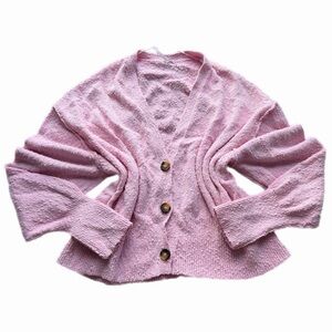 Free People Found My Friend pink button up cardigan 💝💗🌸🎀🌷
